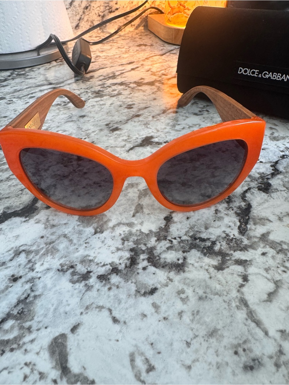 NWOT Dolce & Gabanna DG 4278 Orange Sicilian Caretto Sunglasses